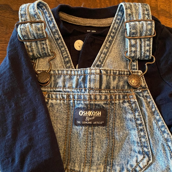 OshKosh overalls with matching shirt - Picture 2 of 5